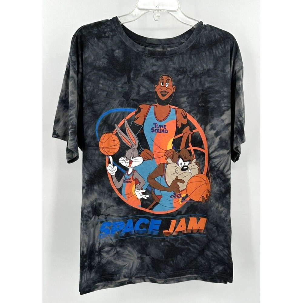 SPACE JAM A NEW LEGACY TIE DYE T SHIRT‎ Men's Size 2XL Black / Grey Tee LEBRON